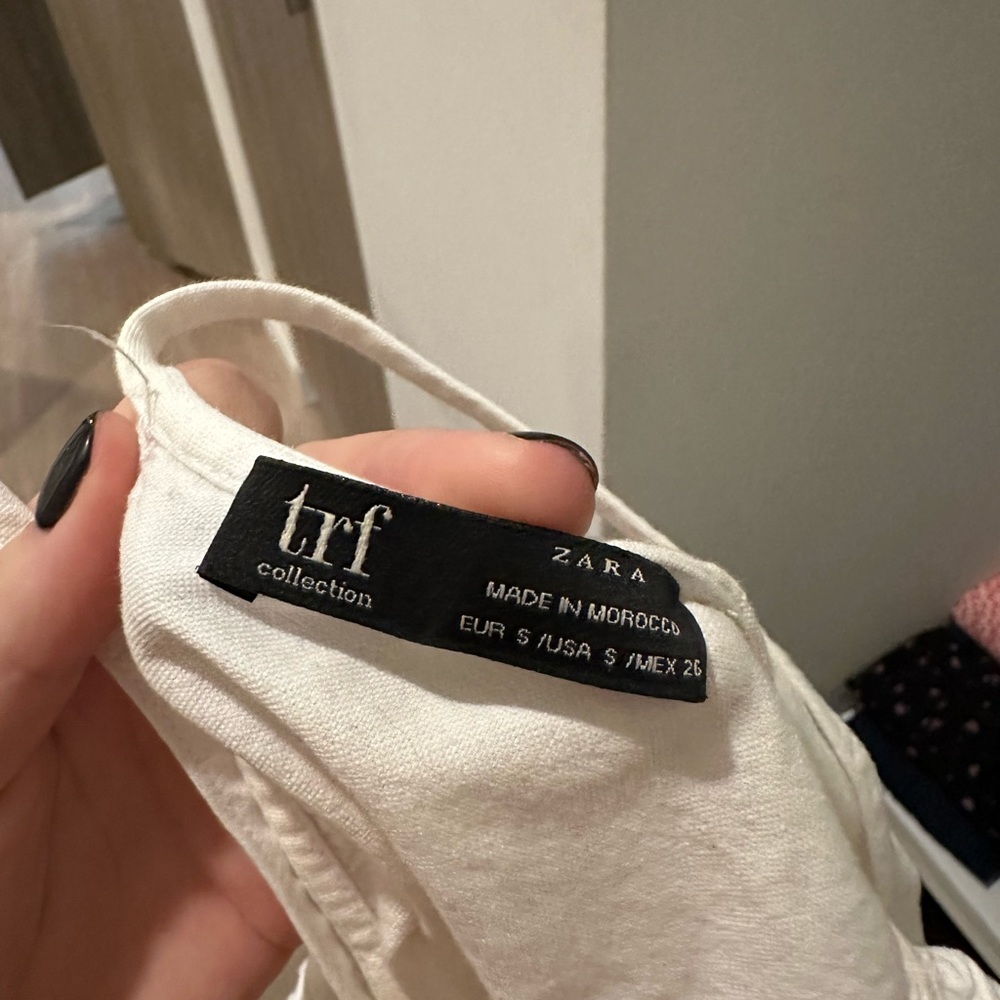 Zara White Ruffled Tank - Picture 6 of 6